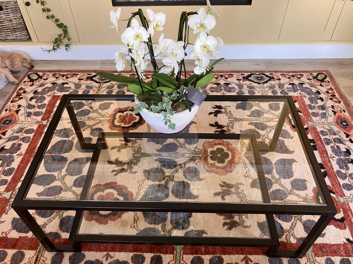 Customer photo review of Hudson Glass Metal Coffee Table - Black