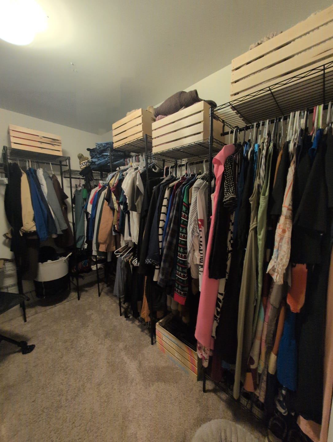 Customer photo review of Raybee 77"H 900 LBS Clothing Rack,Freestanding Closet Wardrobe Rack, Metal Garment Rack