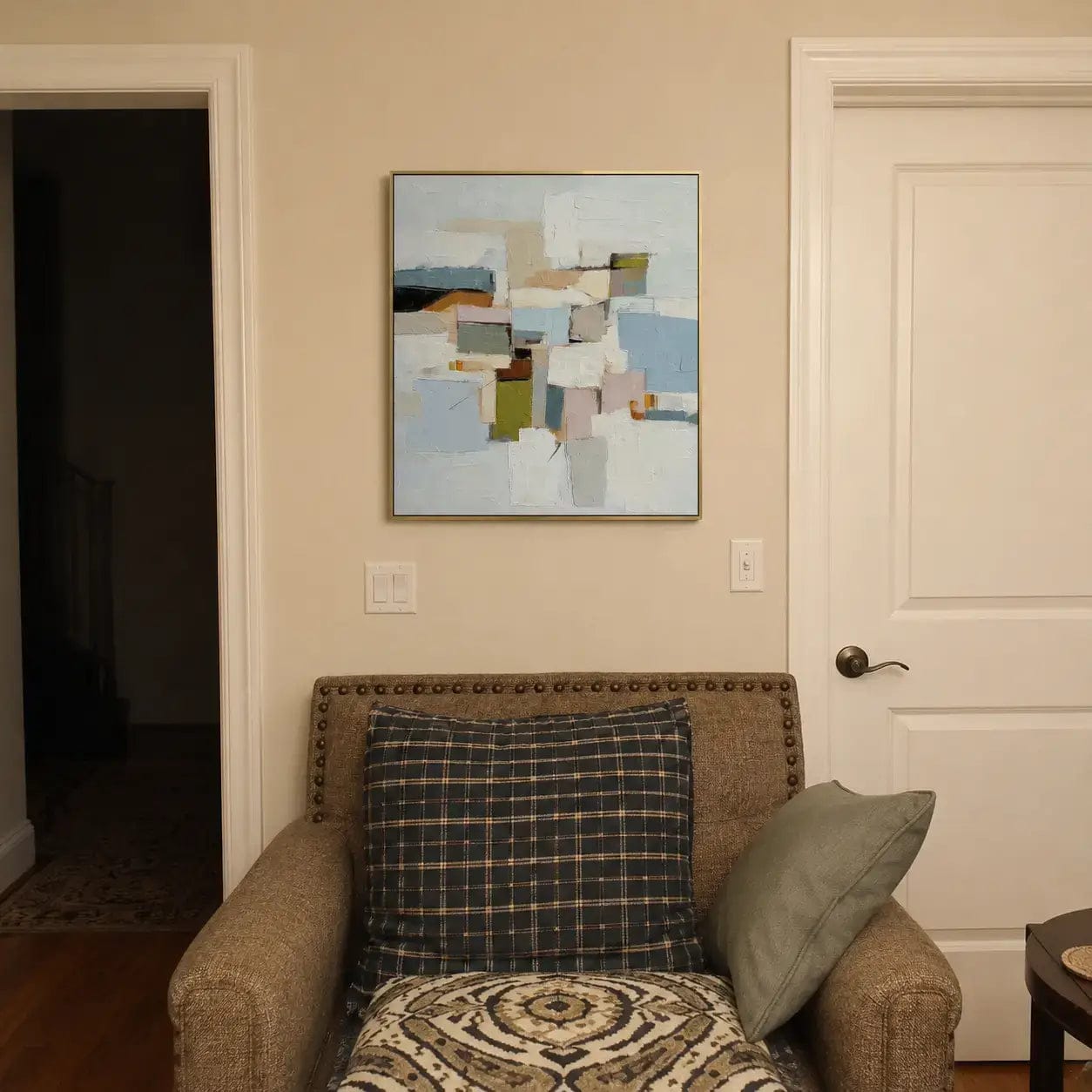 Customer photo review of City Blocks Abstract Wall Art