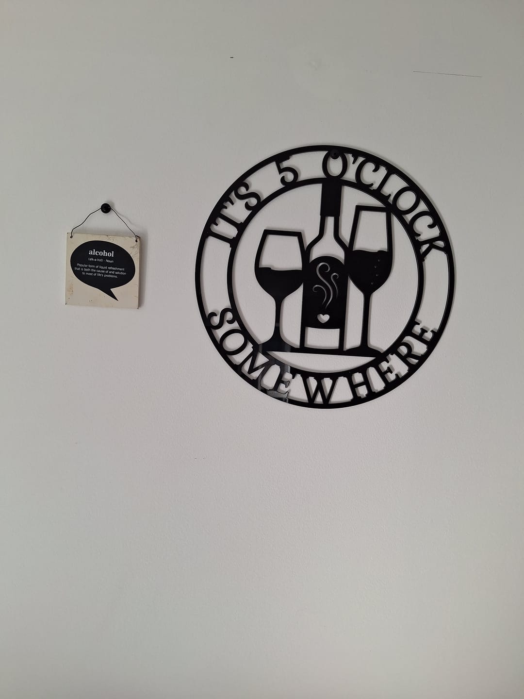 Customer photo review of It's 5 Somewhere Wall Art