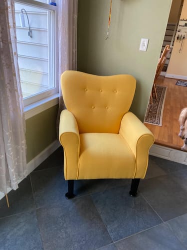 Customer photo review of Allston High Back Upholstered Accent Armchair