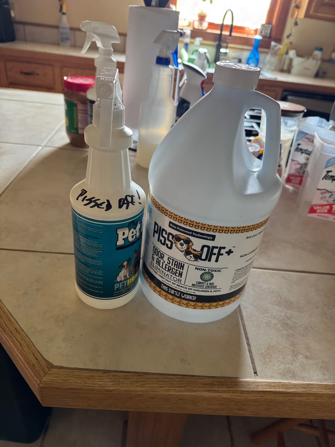 Customer photo review of 1 Gallon Jug PISS OFF+ All-Purpose Odor, Stain & Allergen Eliminator