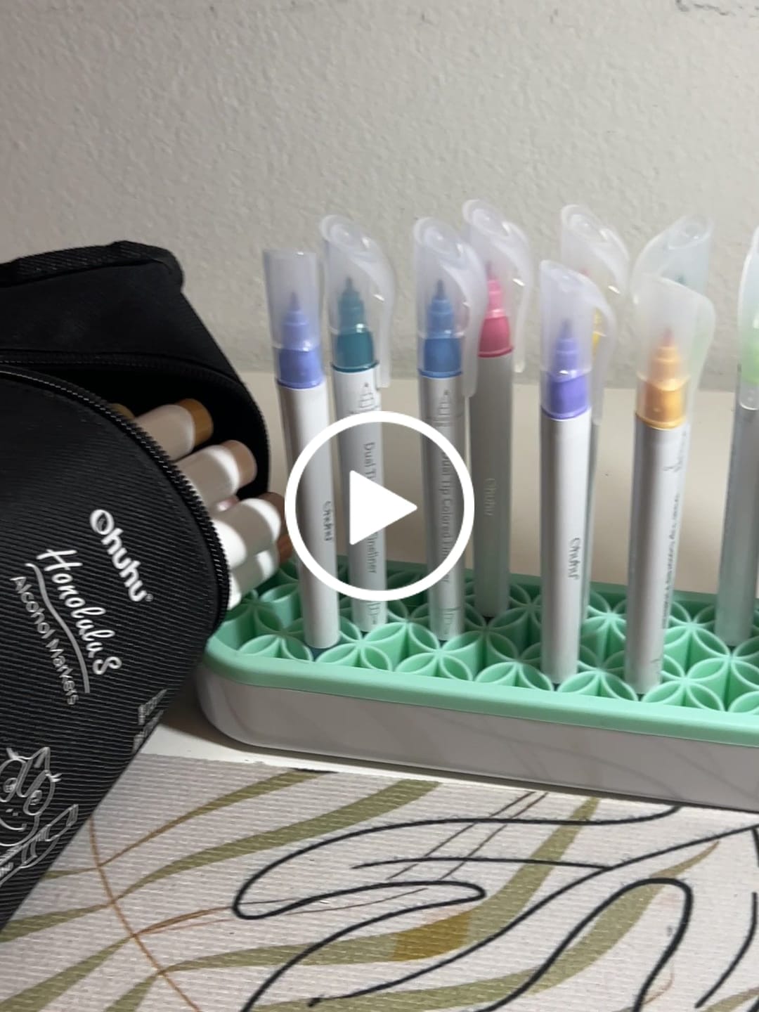 Customer video review of Ohuhu Colored Fineliner & Brush Pens, 12 Colors