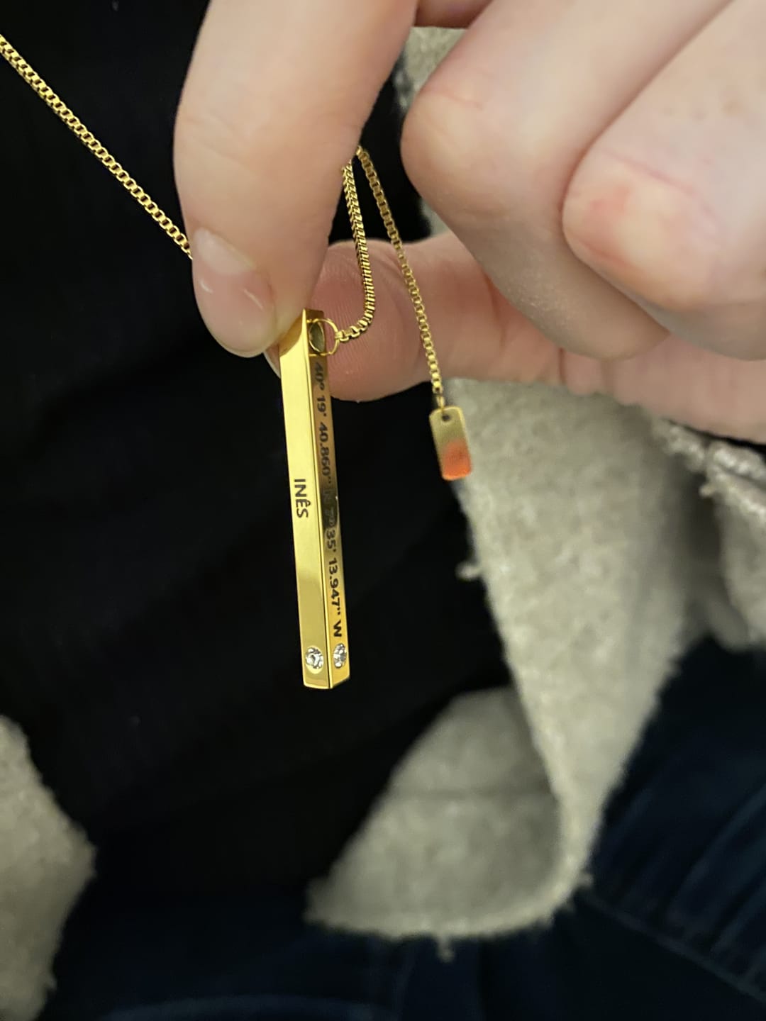 Customer photo review of Vertical Necklace
