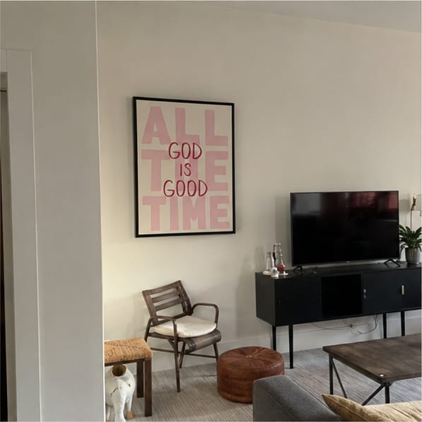 Customer photo review of All The Time God Is Good Canvas Wall Art