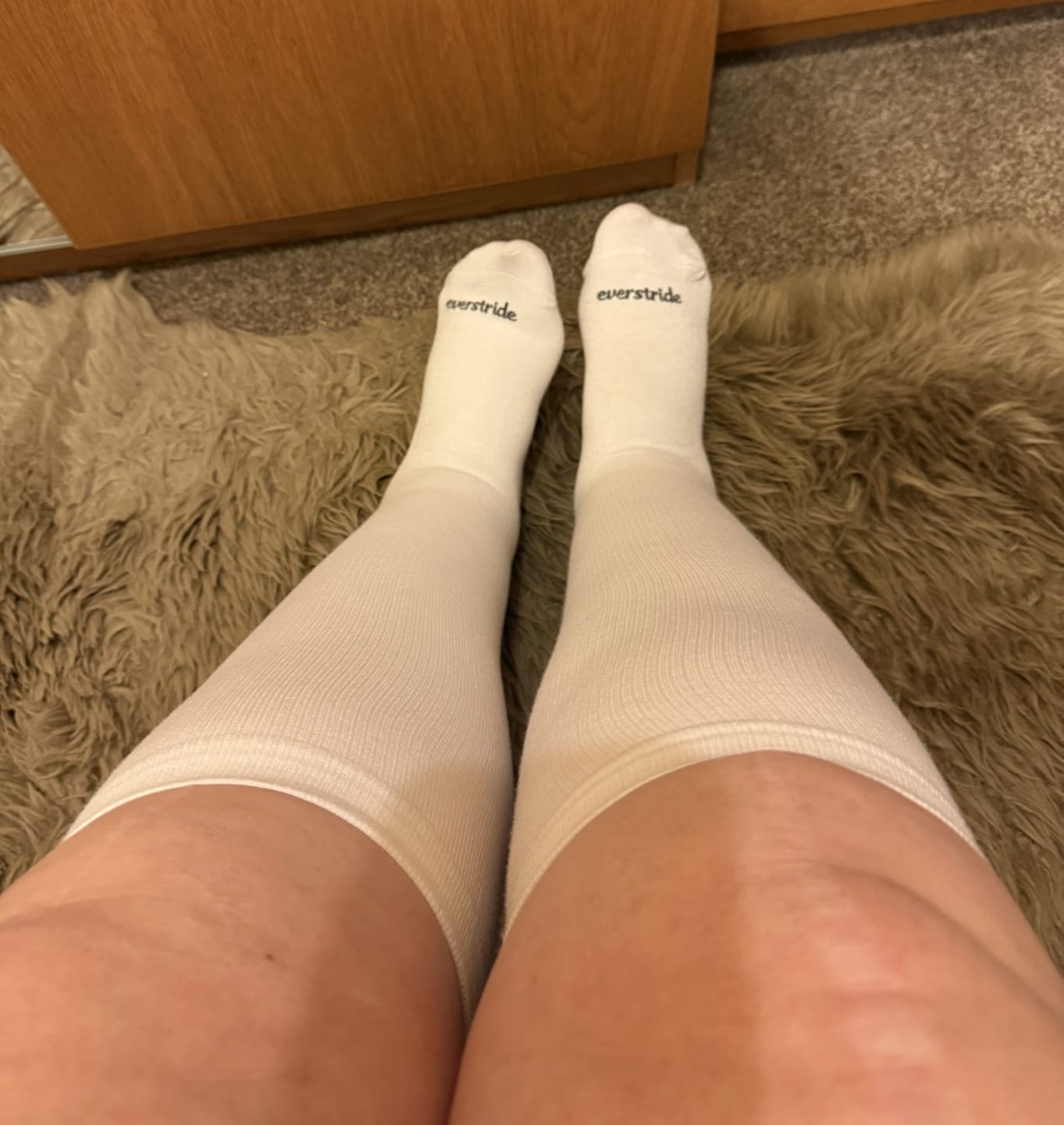 Customer photo review of Bamboo Wide Compression Socks