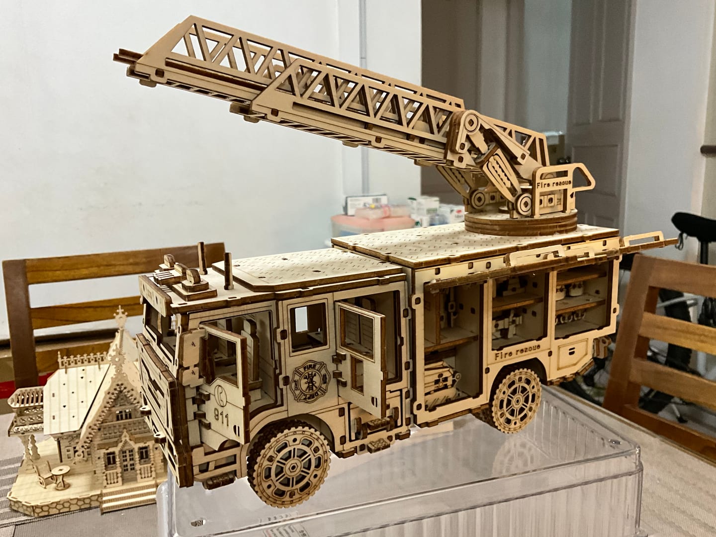 Customer photo review of Fire Truck CK816 3D Wooden Model