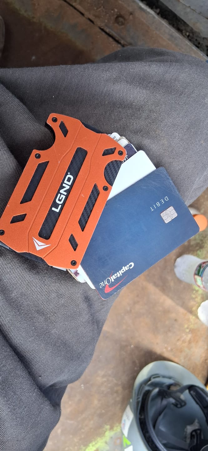 Customer photo review of Tactical Wallet — Aircraft-Grade Aluminum