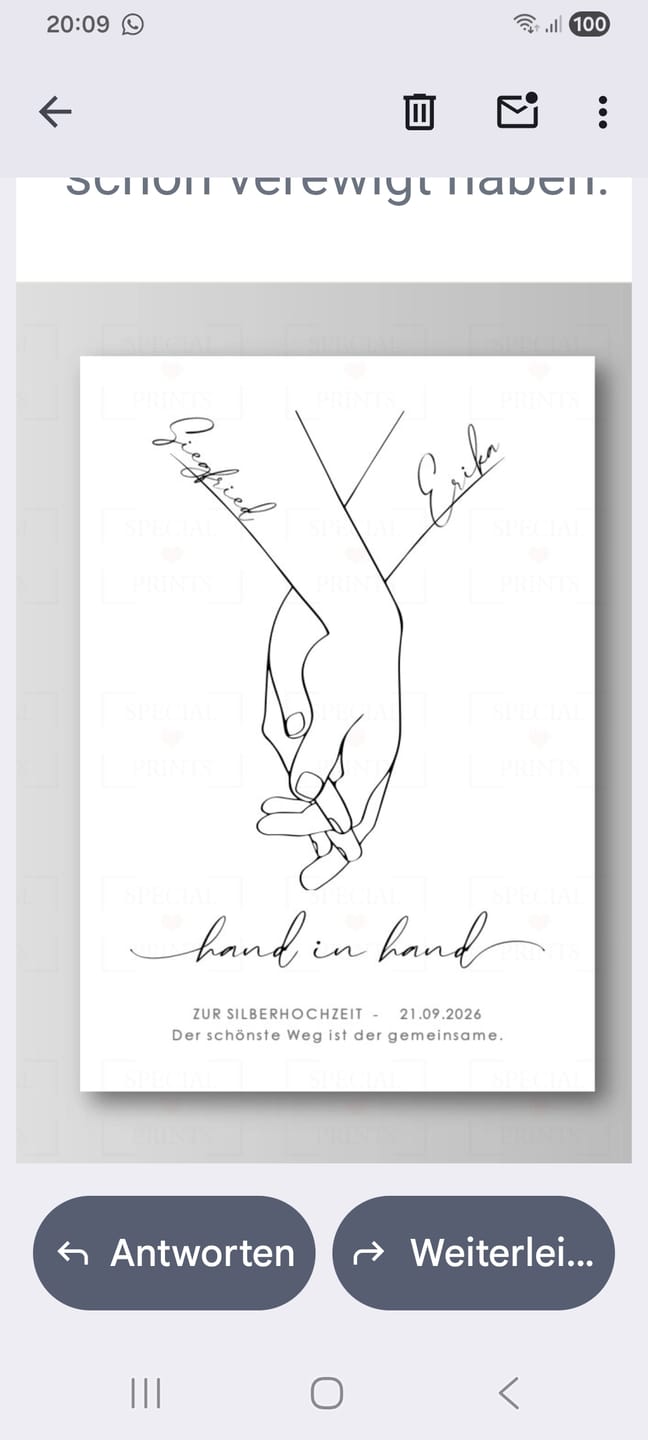 Customer photo review of Hand in Hand - Personalisiertes Poster