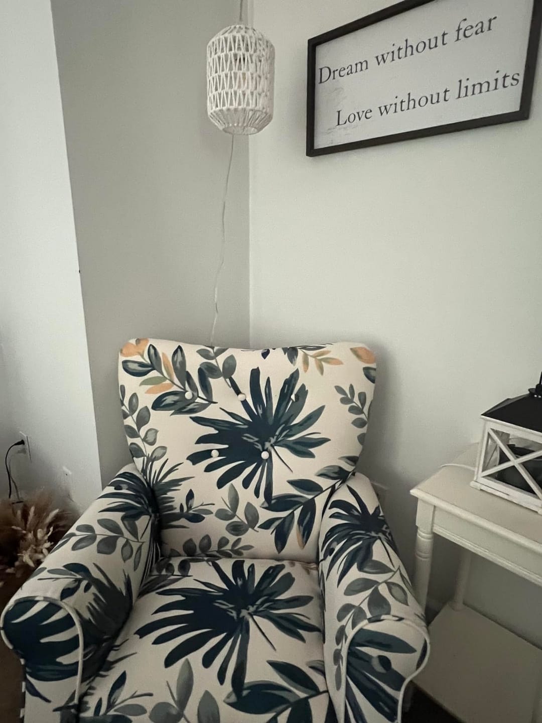 Customer photo review of Allston High Back Upholstered Accent Armchair