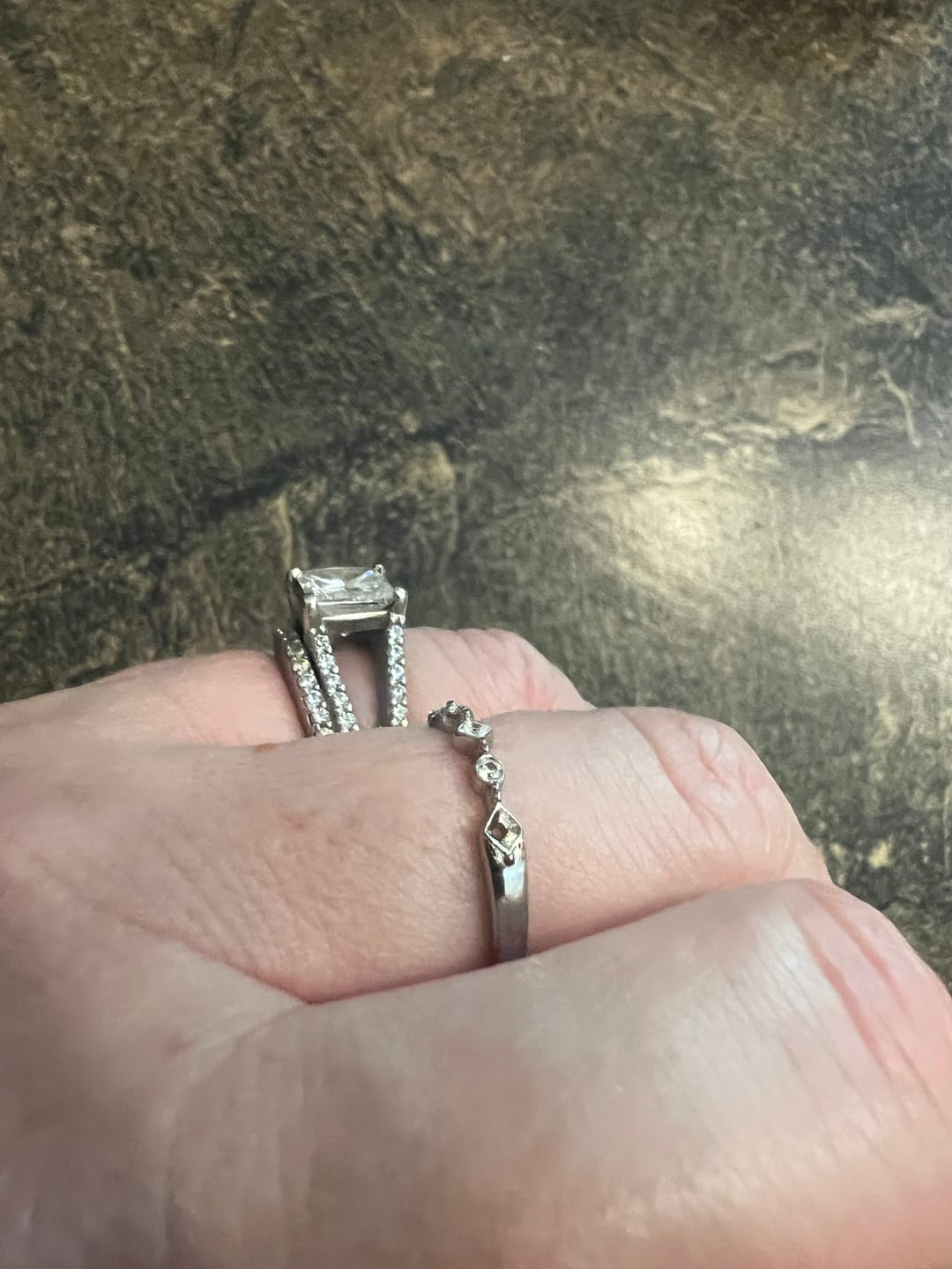 Customer photo review of Silver Milana Crystal Ring