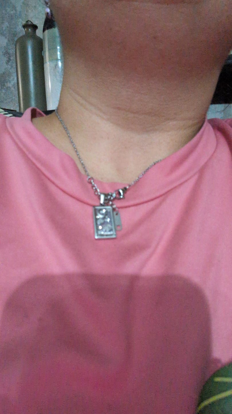 Customer photo review of The Moon - Tarot Card Necklace