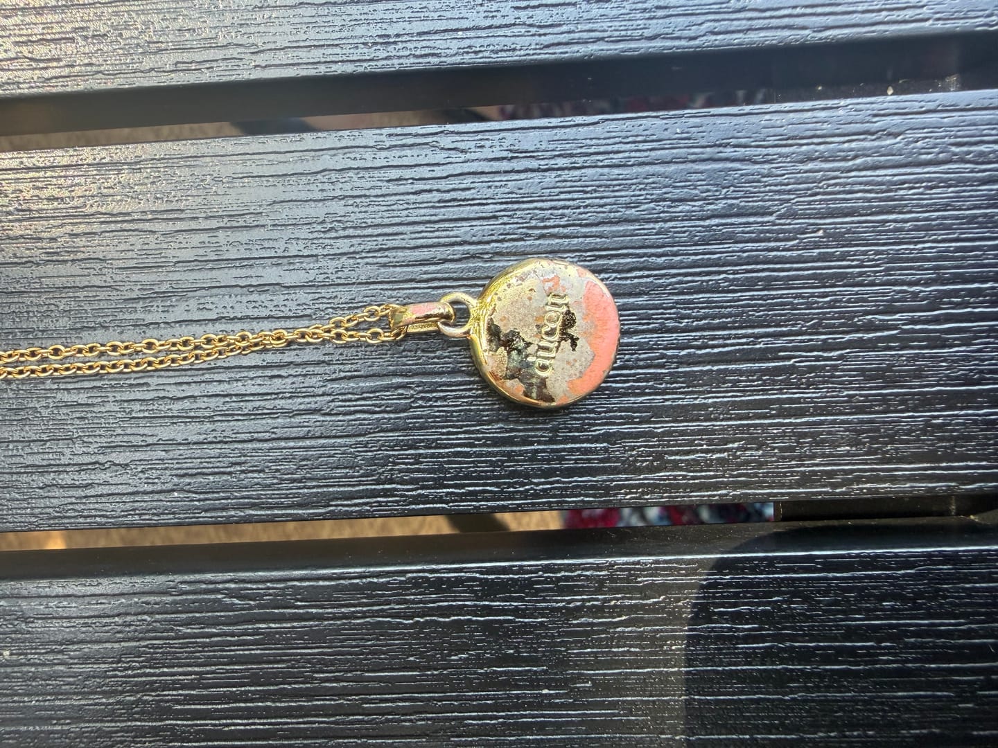 Customer photo review of Sparkle locket gold