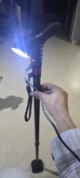 Customer photo review of Intelligent walking stick for the elderly with LED light