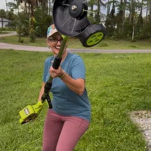 Customer photo review of 🌿⚡21V 3-in-1 Cordless String Trimmer, Edger & Mini Mower – 2 Batteries Included