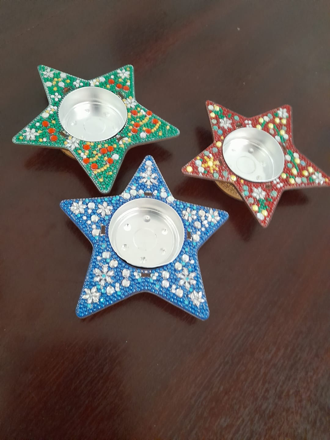 Customer photo review of Stars Crystal Art 3D Candle Holder Kit