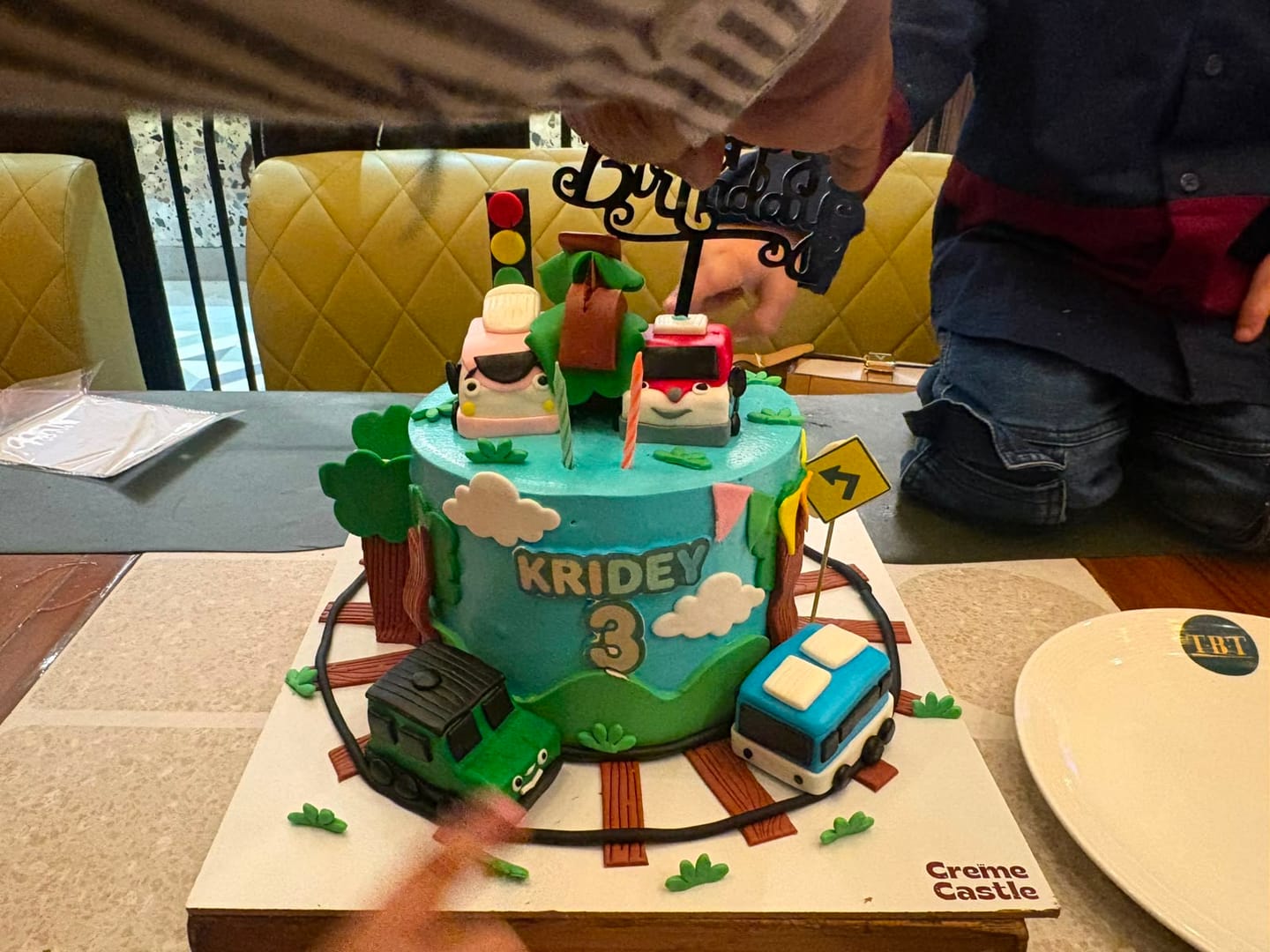 Customer photo review of Transport theme kids Cake