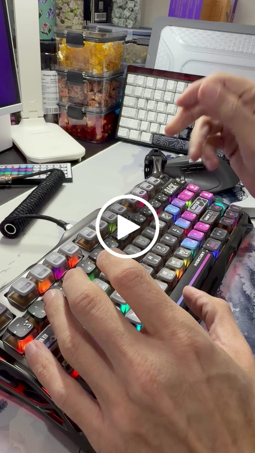 Customer video review of HMX X 80 RETROS KD400 Linear Switch Factory Lubed (35PCS)