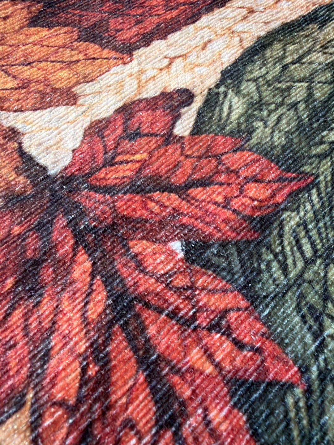 Customer photo review of Harvest Pumpkin Trio Machine Washable Rug