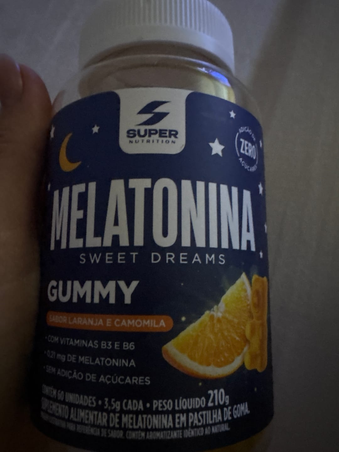Customer photo review of Gummy Melatonina Laranja (60 noites)