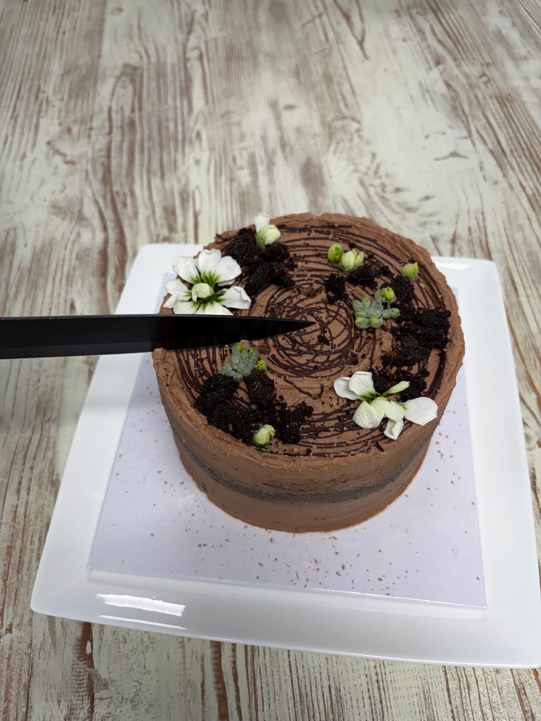 Customer photo review of VEGAN triple chocolate cake