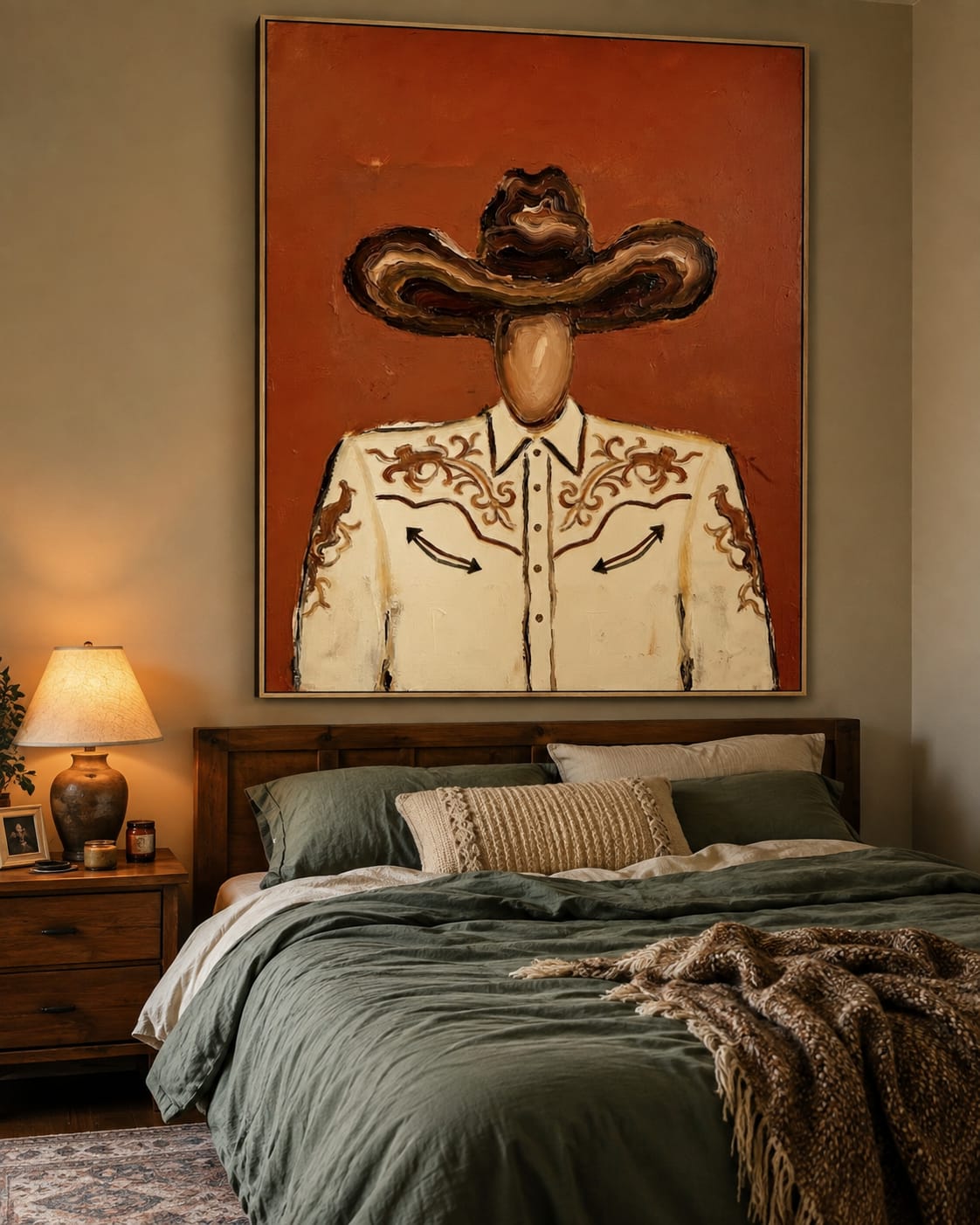 Customer photo review of Canyon Lace-Western Shirt Portrait Painting