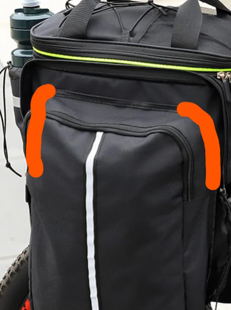 Customer photo review of 35L Large Capacity Bicycle Bag