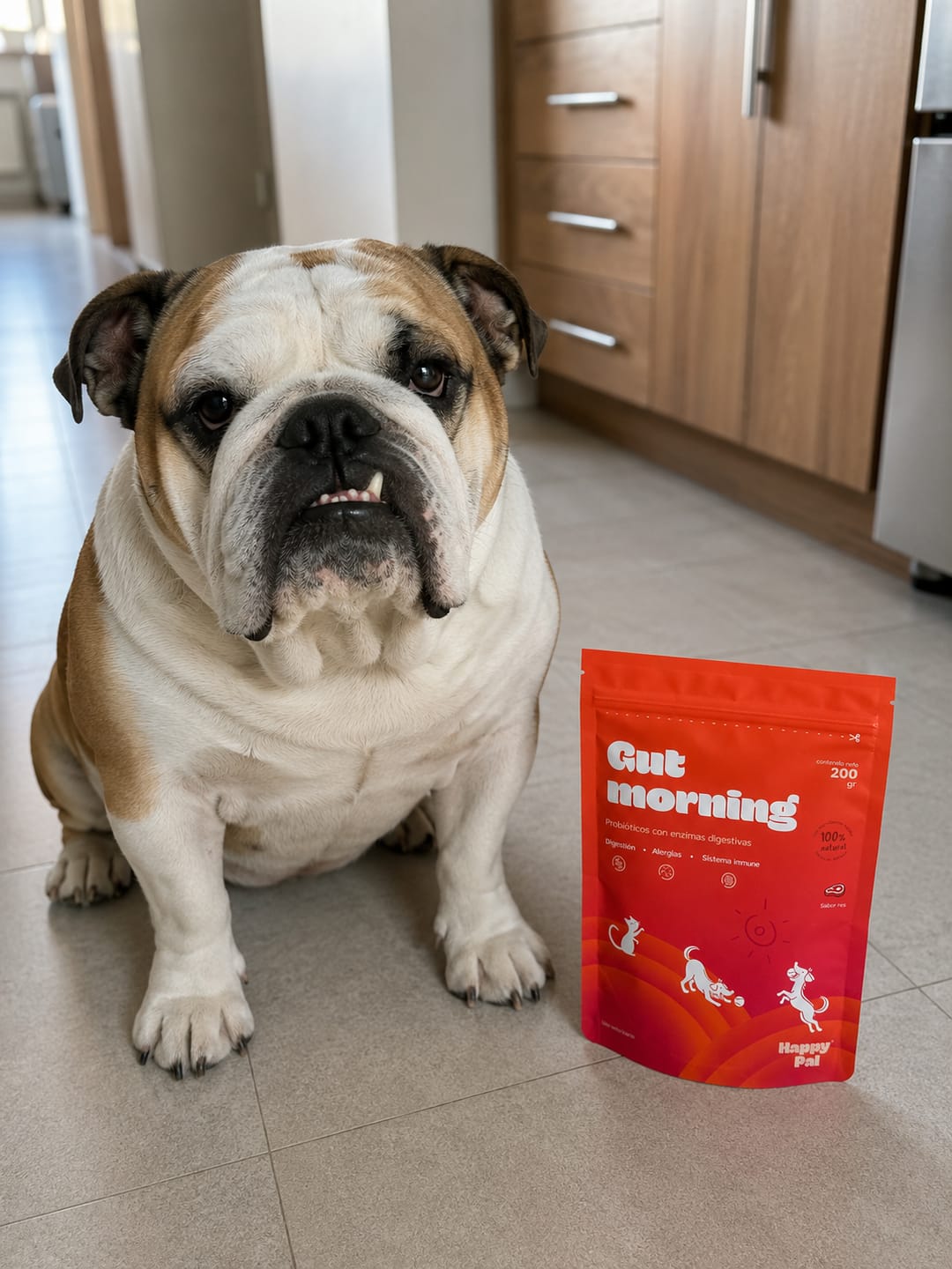 Customer photo review of Gut Morning I Probióticos para perros. Suplemento para Salud Digestiva y Salud Intestinal