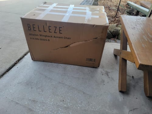 Customer photo review of Allston High Back Upholstered Accent Armchair