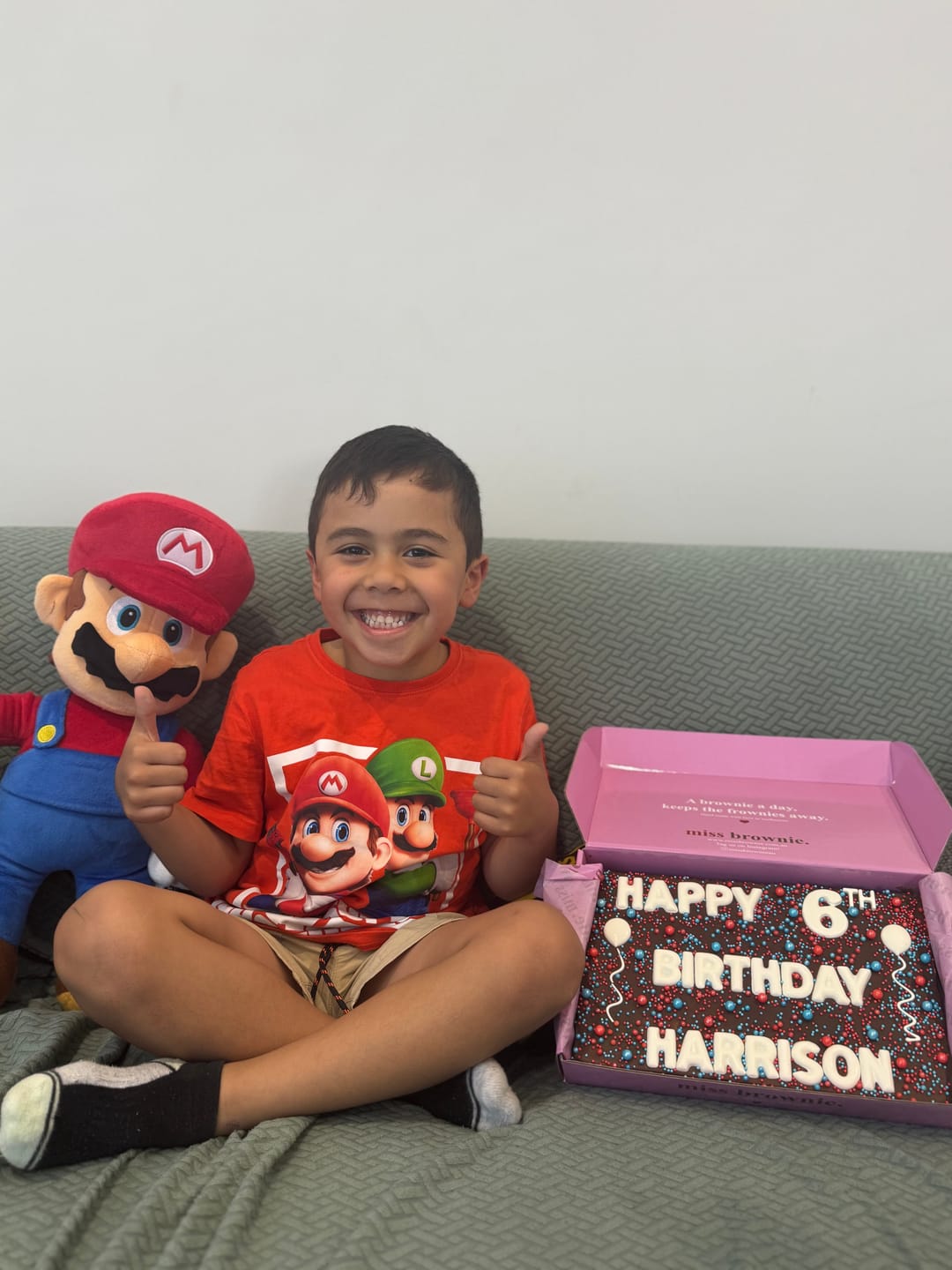 Customer photo review of Birthday Brownie · Large