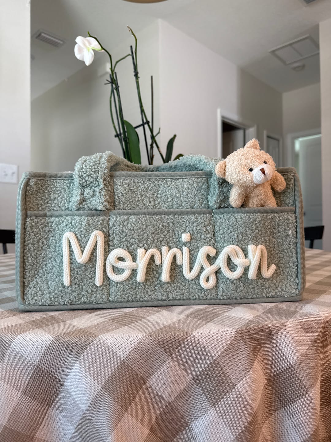 Customer photo review of K&C - Personalized Baby Storage Basket