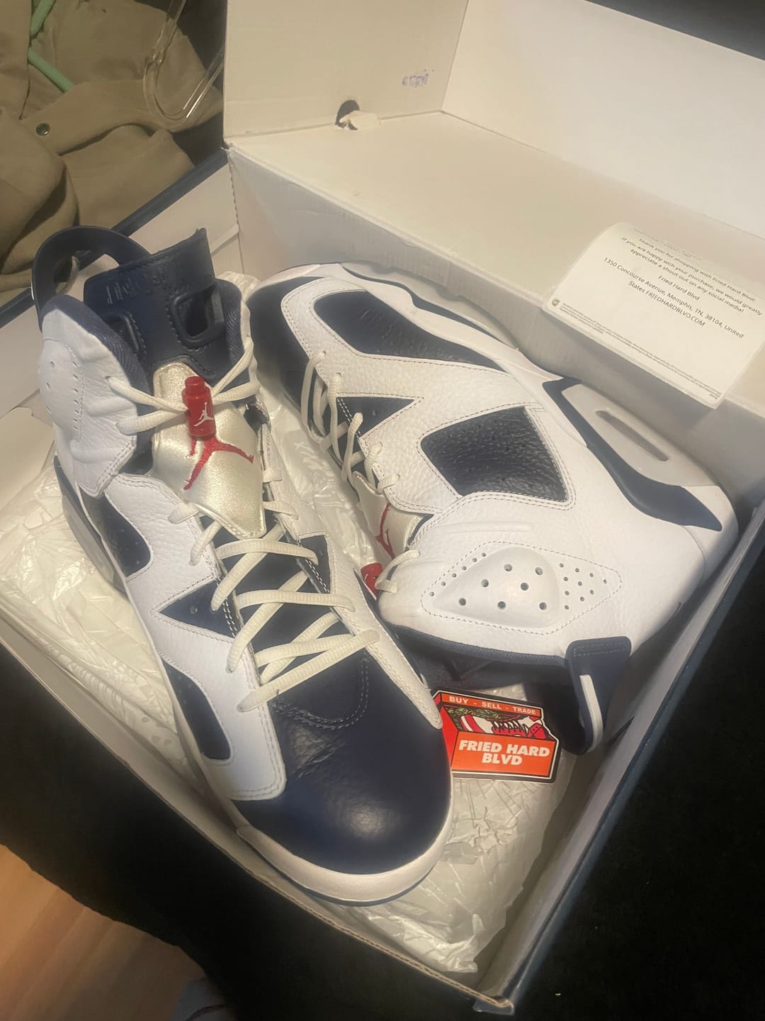 Customer photo review of Jordan 6 Retro Olympic (2024) SIZE 14M/15.5W