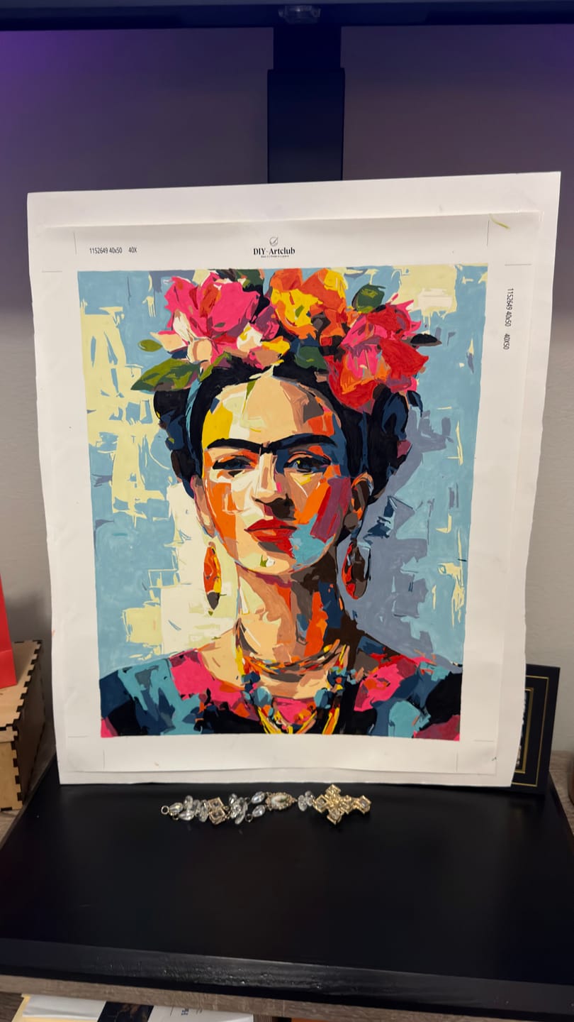 Customer photo review of Expressive Frida | Paint by Number