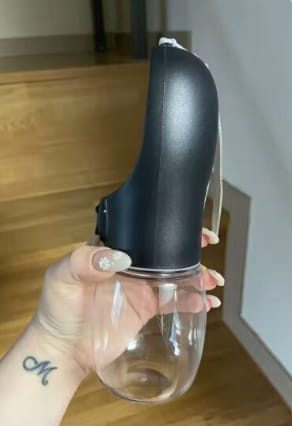 Customer photo review of Portable Cat Water Bottle — 300 ml, Leak-Proof