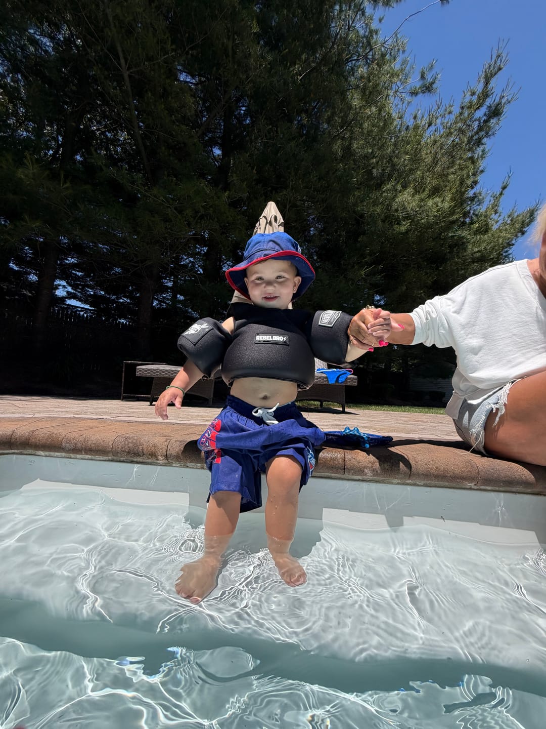 Customer photo review of Neoprene Swim Vest in Black