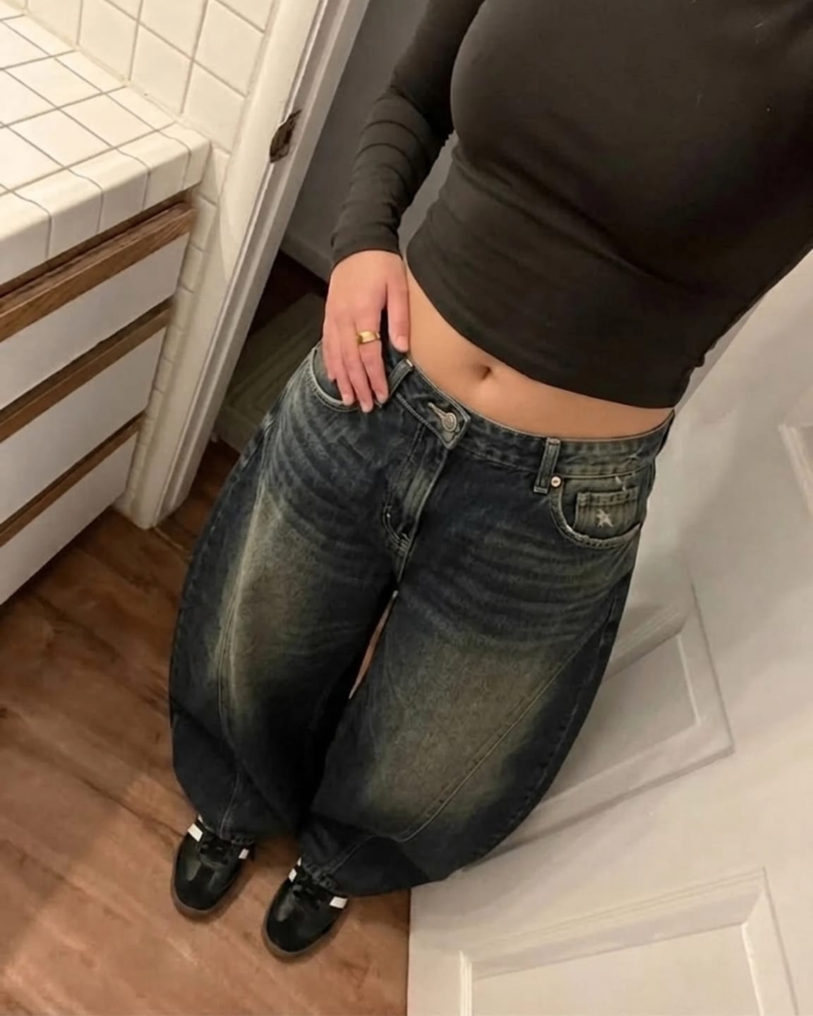 Customer photo review of ULTRA BAGGY WIDE LEG JEANS