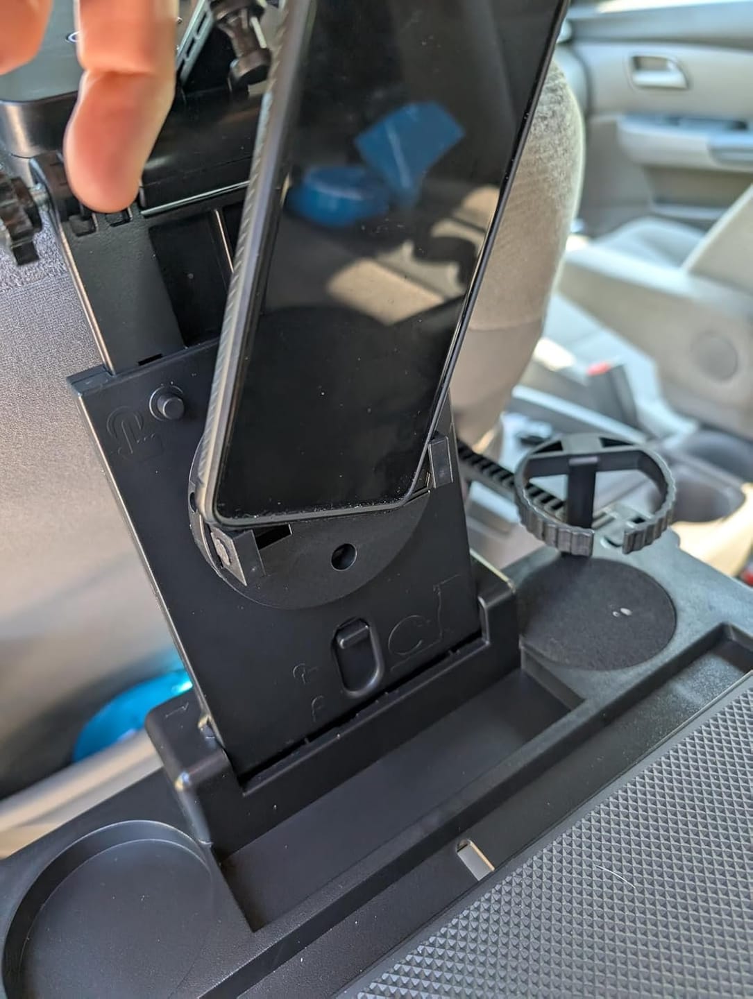 Customer photo review of BOLTHUT™ Folding Backseat Tray Table — Cup & Phone Holder