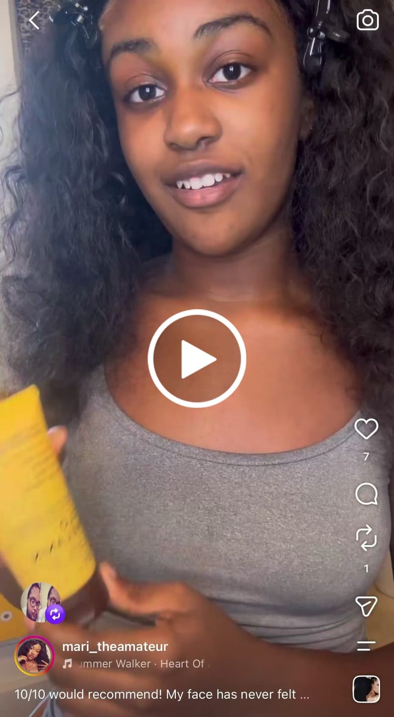 Customer video review of Sea Moss Wrapping Mask with Turmeric & Kojic Acid