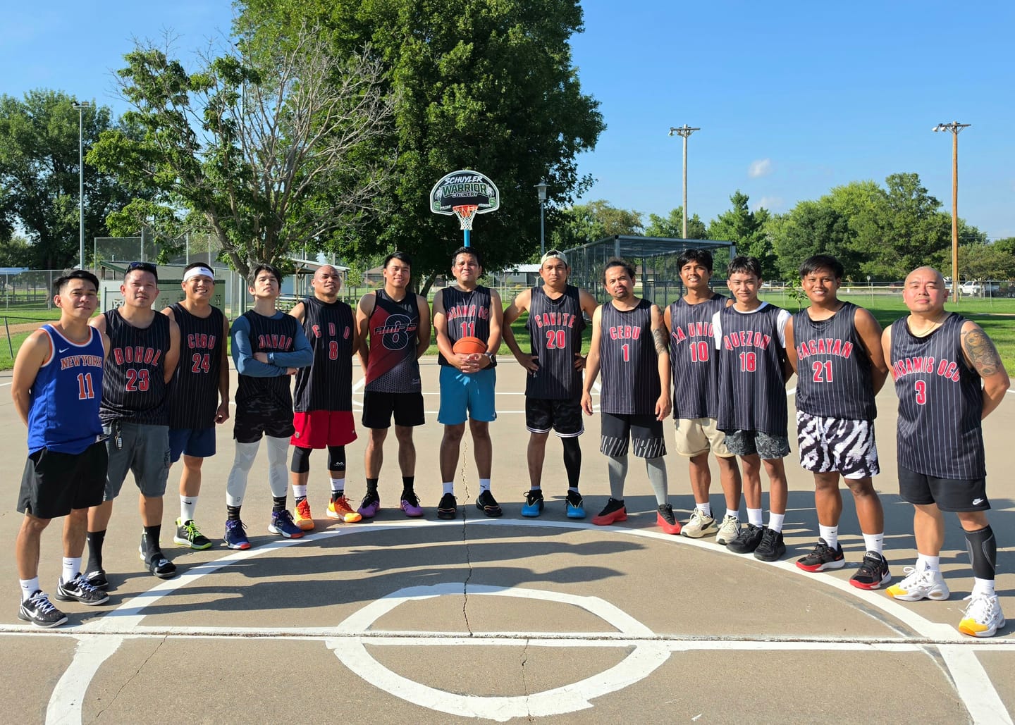 Customer photo review of Custom Black Red-White Stripe Fashion Tops Breathable Basketball Jersey