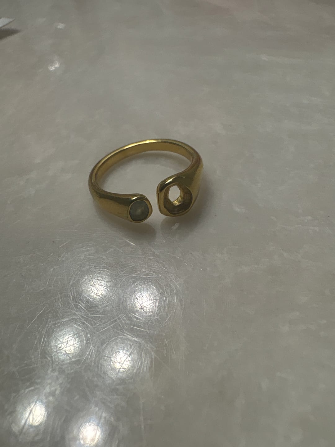 Customer photo review of Vintage Aquamarine Wrap Ring