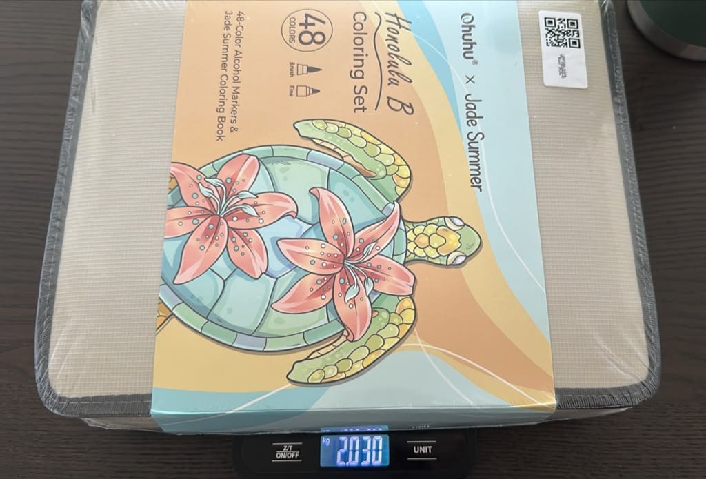 Customer photo review of Ohuhu x Jade Summer Alcohol Markers & Coloring Book Set, 47 Colors + 1 Colorless Blender, Honolulu B, Brush & Fine Dual Tips