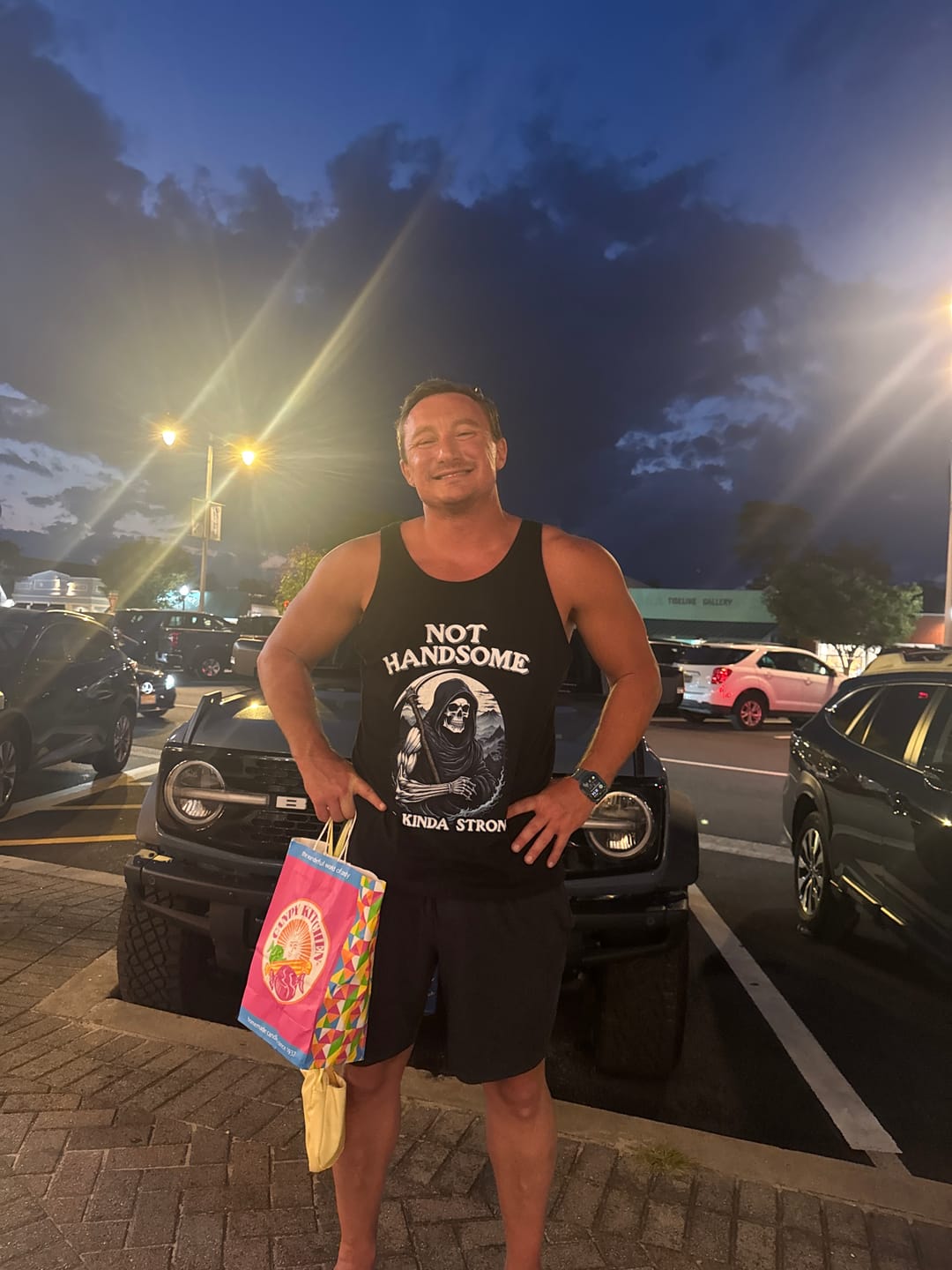 Customer photo review of Not Handsome Tank Top