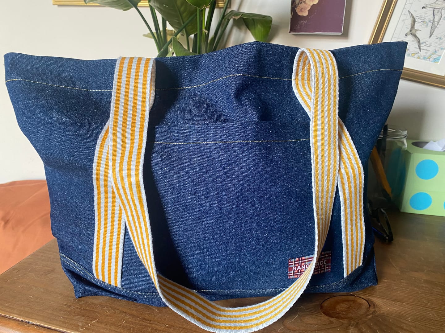 Customer photo review of 8oz Washed Denim Fabric