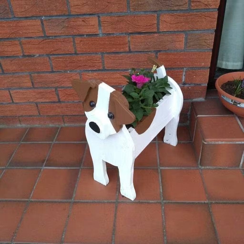 Customer photo review of Dog Planter - Jack Russell Terrier