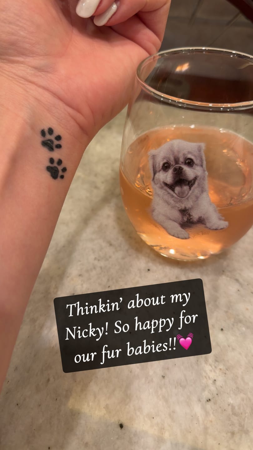 Customer photo review of Charcoal - Personalized Wine Glass
