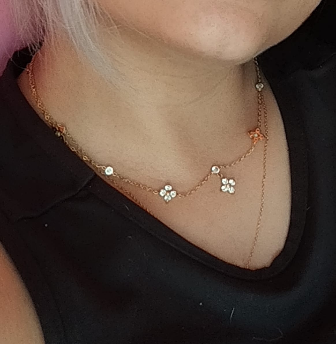 Customer photo review of Colar Florenza Banhado em Ouro 18k