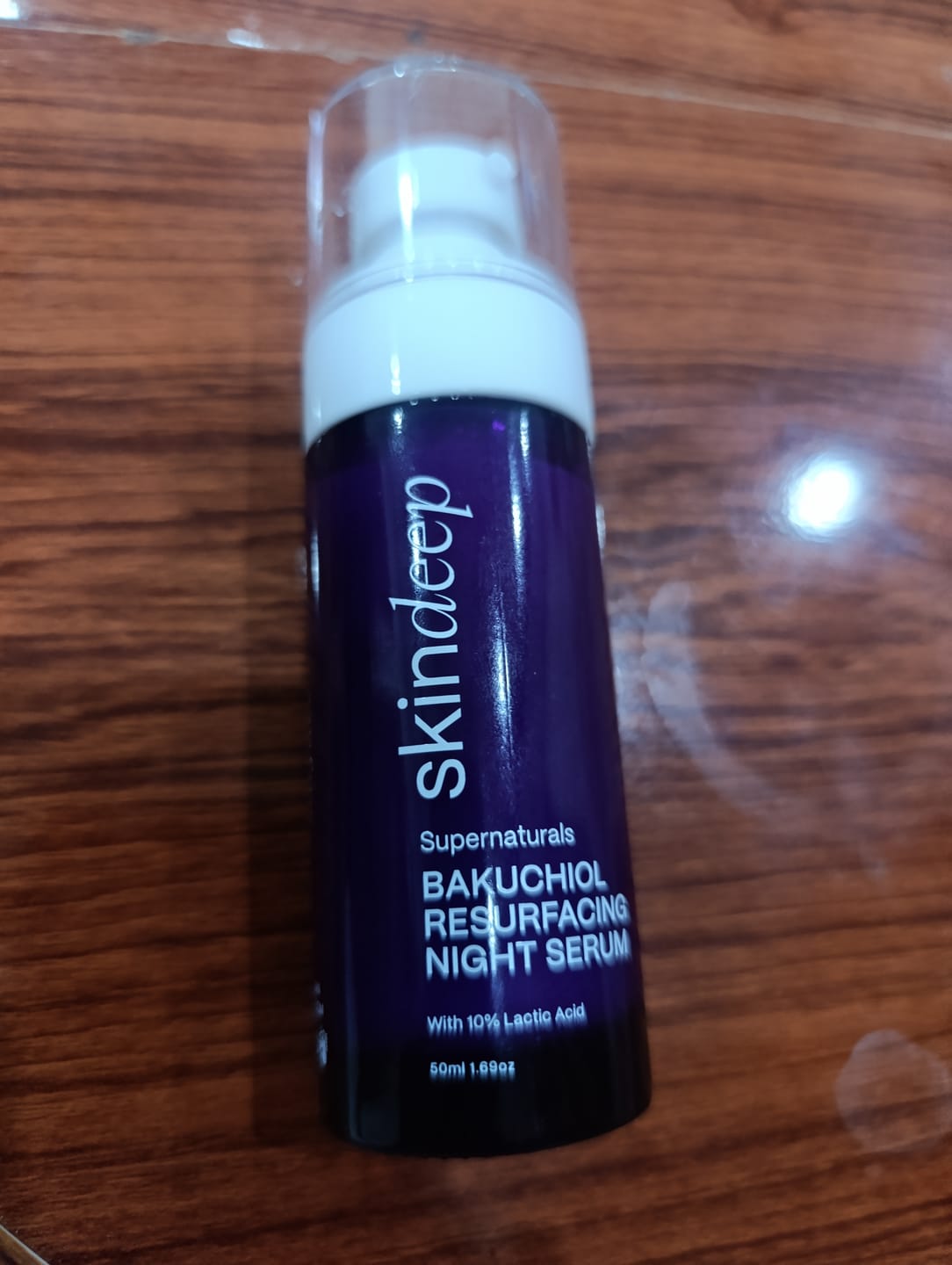 Customer photo review of BAKUCHIOL RESURFACING NIGHT SERUM - with 10% Lactic Acid