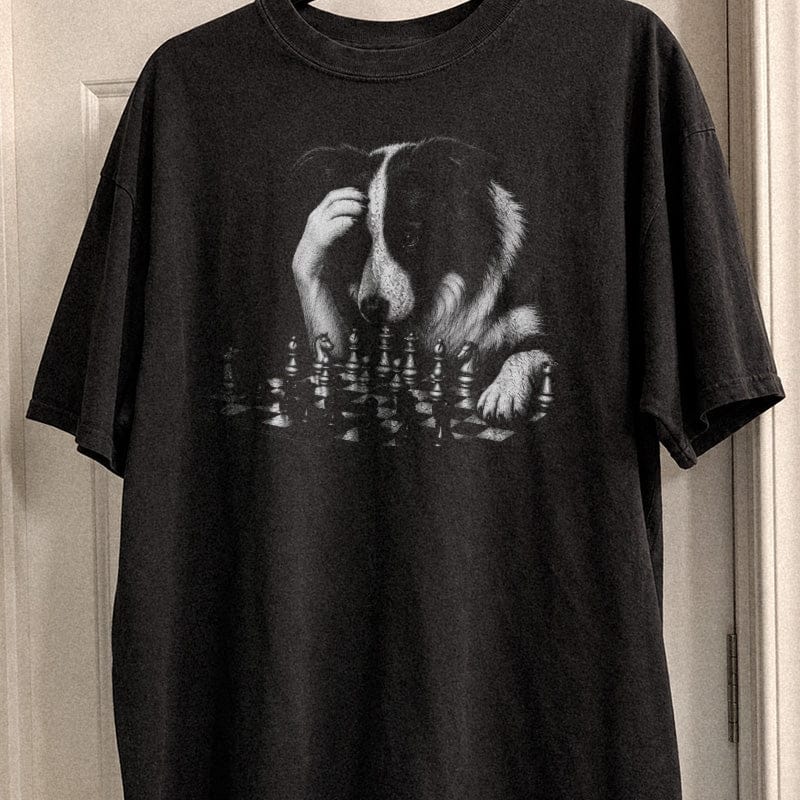 Customer photo review of Border Collie Chess T-Shirt
