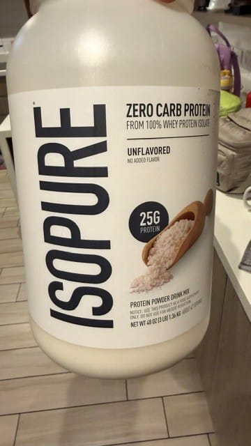 Customer photo review of Isopure Zero Carb Protein 3 lb