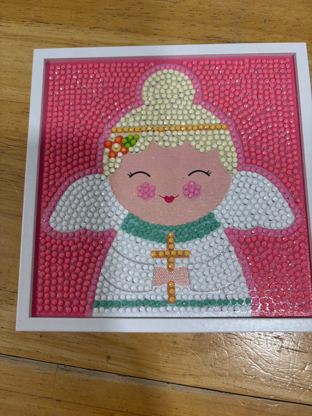 Customer photo review of Gem Art Craft Kit Guardian Angel (pink)